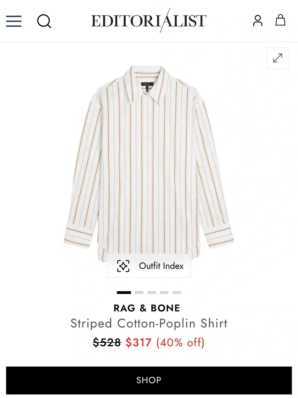 Rag & Bone Jessica Stripe Shirt - Picture 1 of 4